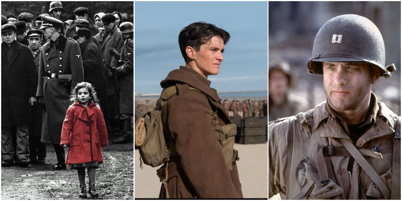 schindlers list, saving private ryan, dunkirk 3 vertical images