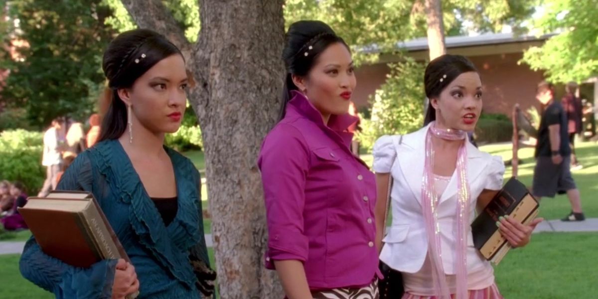 Kristy Wu, Katie Cockrell and Kellie Cockrell as Sinister Sisters in Return to Halloweentown