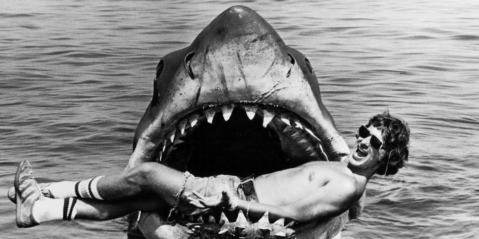 Spielberg in Jaws' mouth