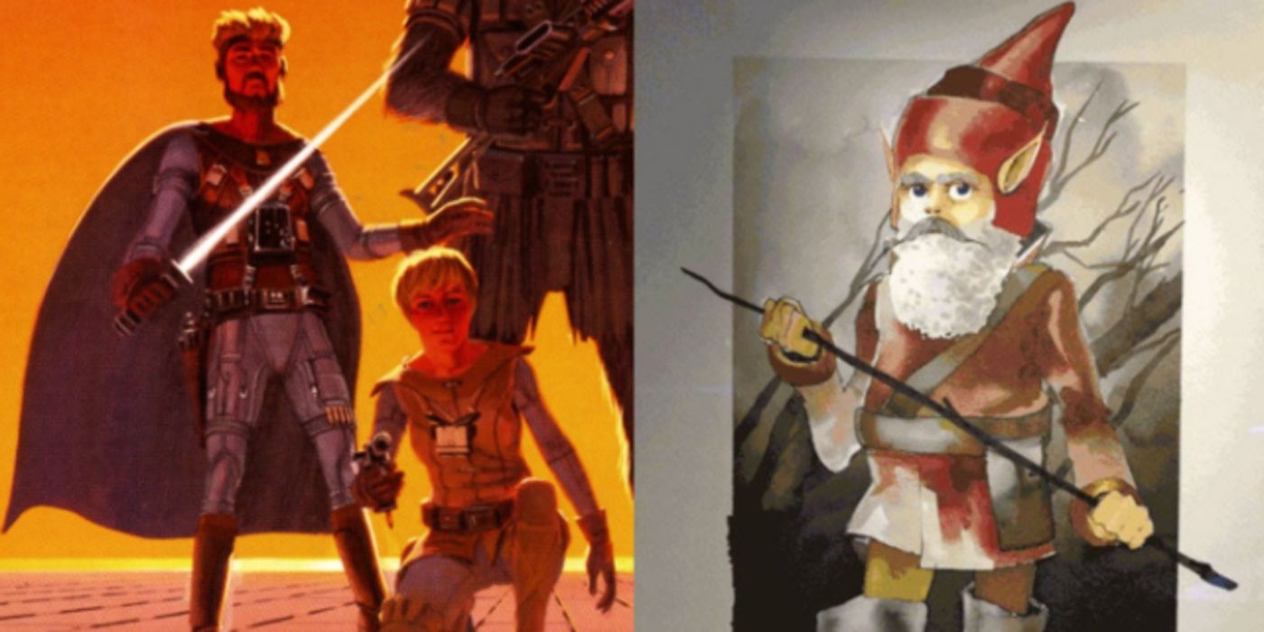 Star Wars Original Trilogy Concept Art Yoda and Han Solo