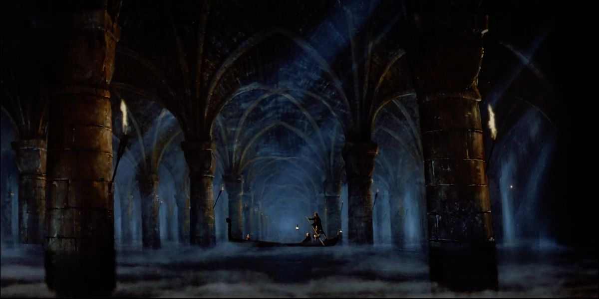 gondola scene to vault in The Addams family