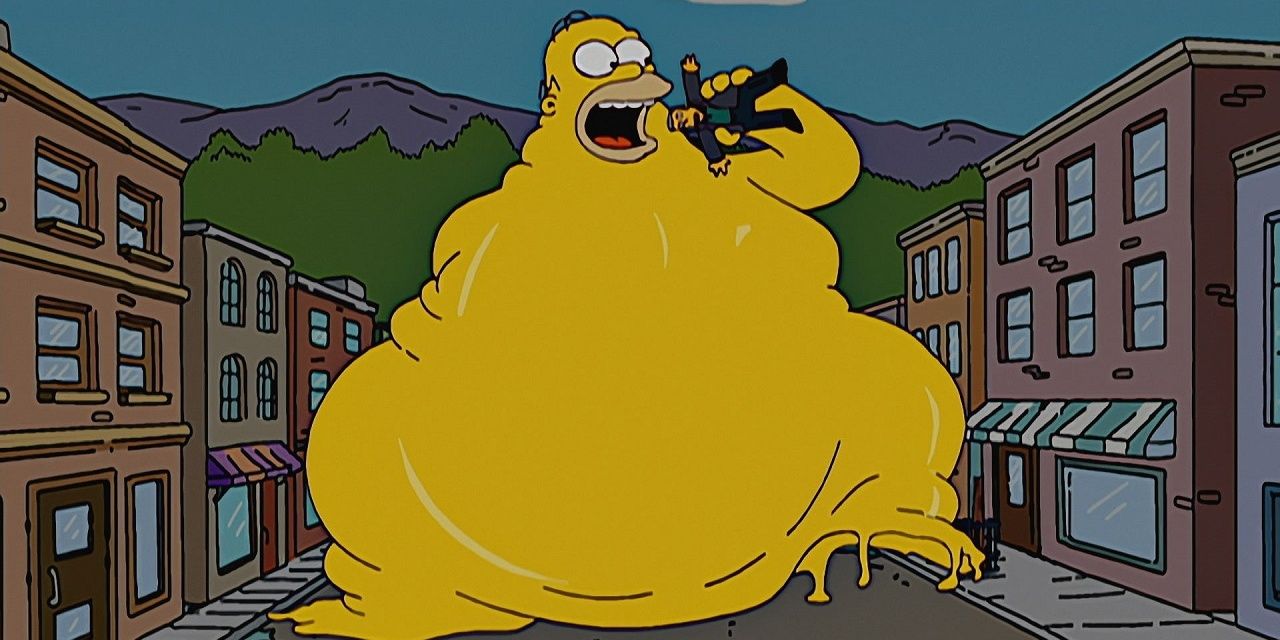 Homer é o Blob em Os Simpsons