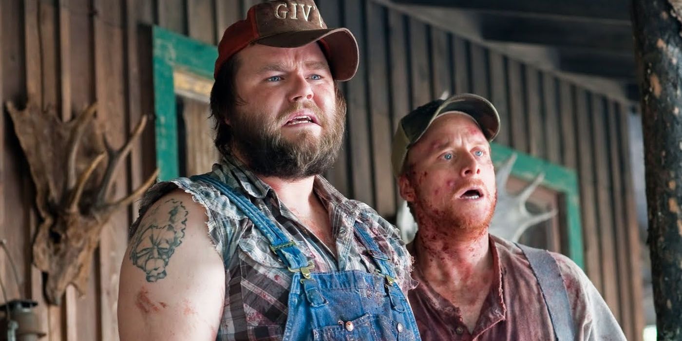 The title characters in Tucker & Dale Vs. Evil