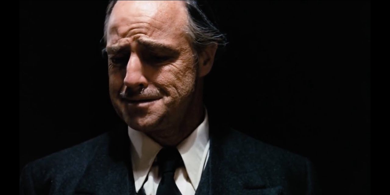 Vito cries as he sees Sonny’s dead body in The Godfather