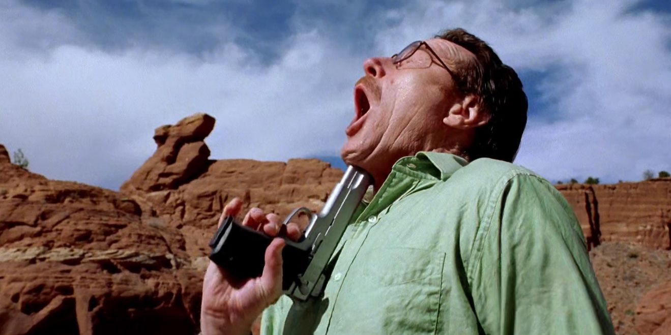 walter white pulls a trigger on himself in the pilot of breaking bad