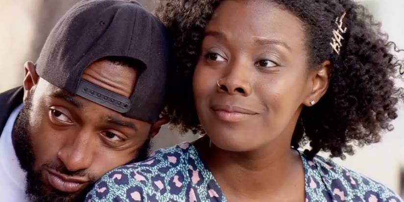 woody and amani MAFS Married at First Sight with Woody resting his face on Amani