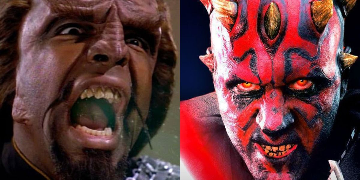 Worf versus Darth Maul Star Trek/Star Wars crossover