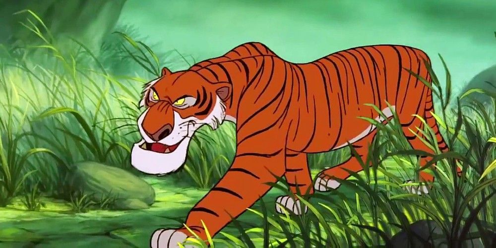 Shere Khan skulks through the jungle in The Jungle Book