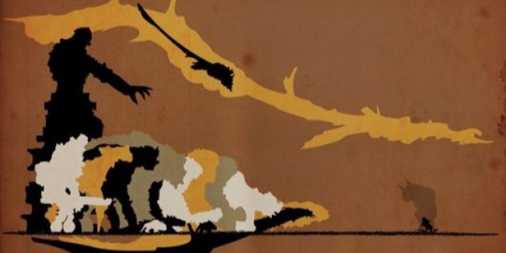 To-scale fan art of the colossi in Shadow of the Colossus