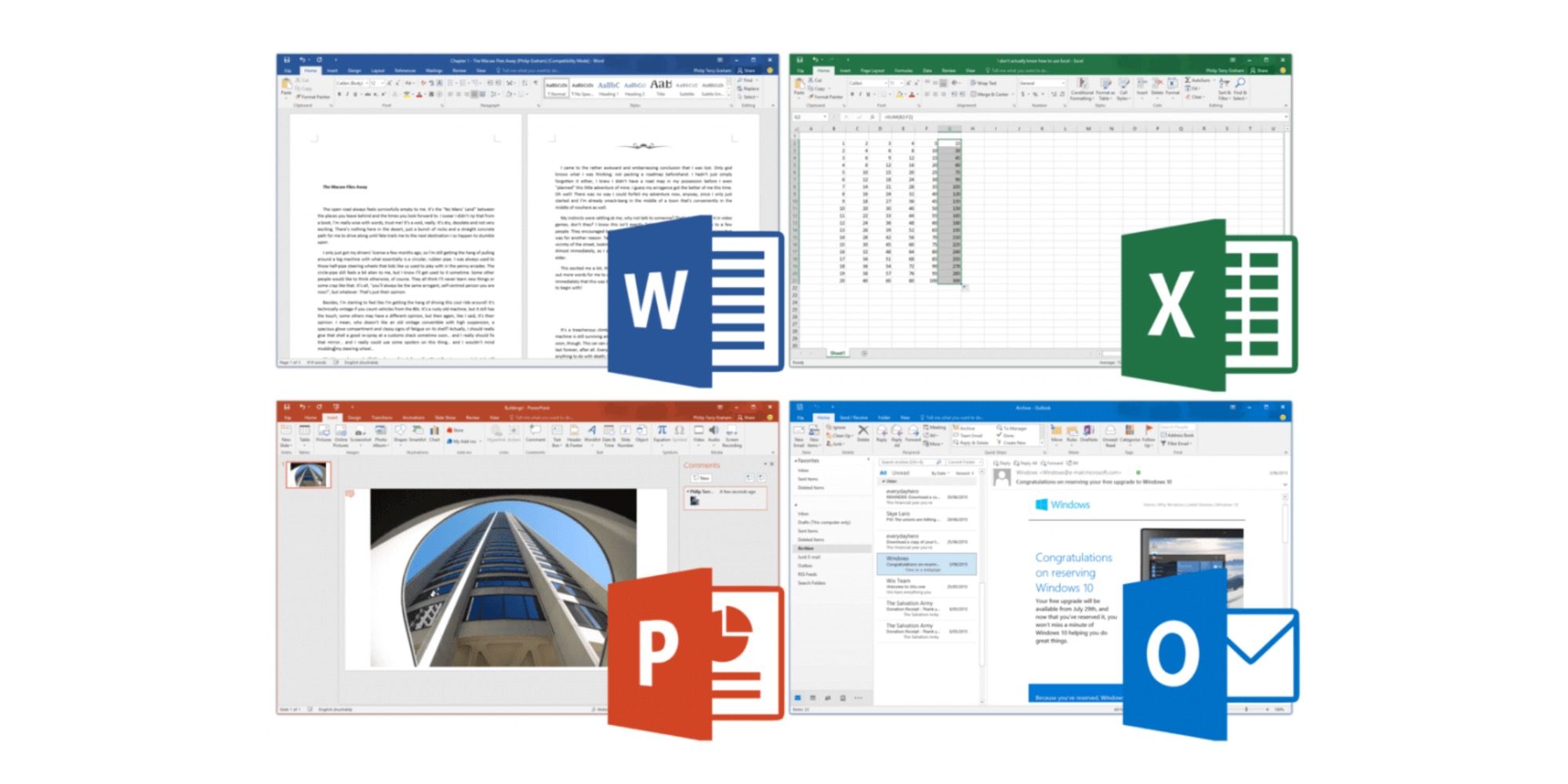 Microsoft Office screenshots