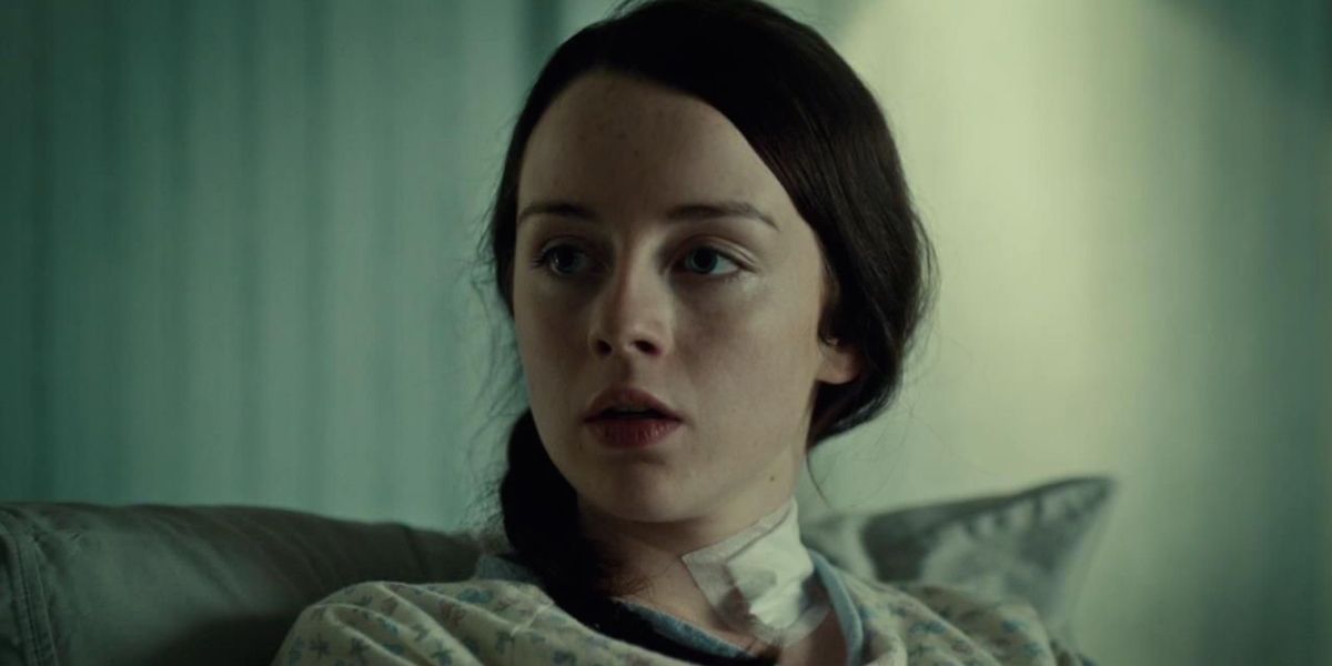 Abigail Hobbs in a hospital bed in Hannibal show