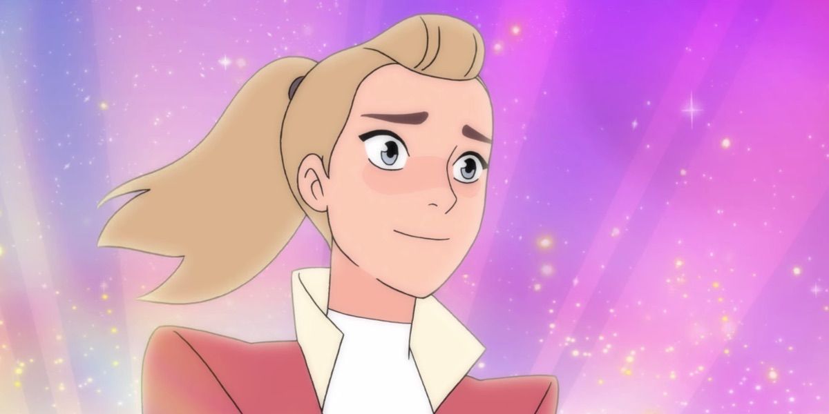 Adora with her hair in a ponytail from She-Ra