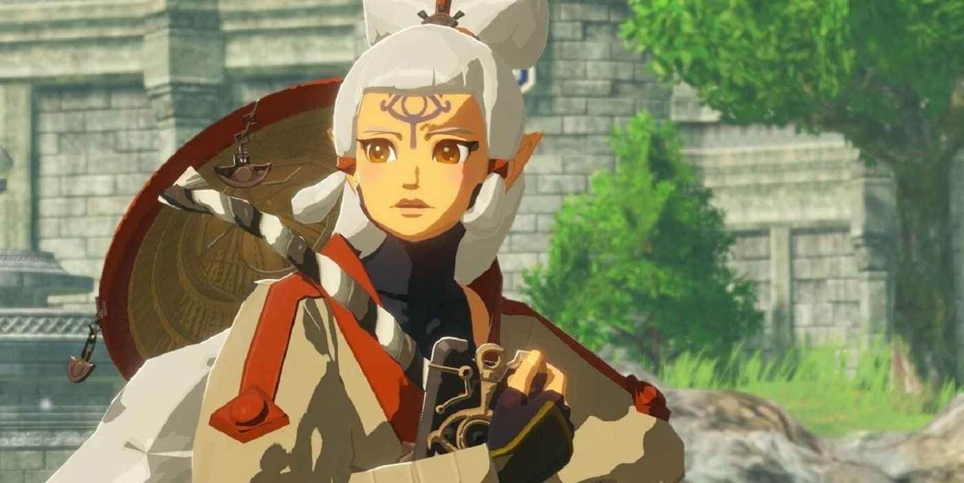  Impa looking concerned in Age of Calamity