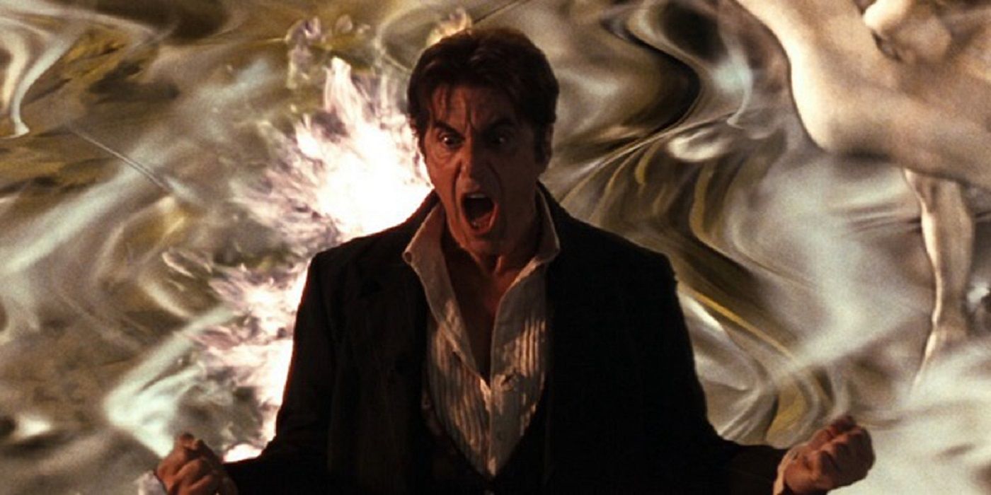 Al Pacino enraged and screaming in The Devil's Advocate.
