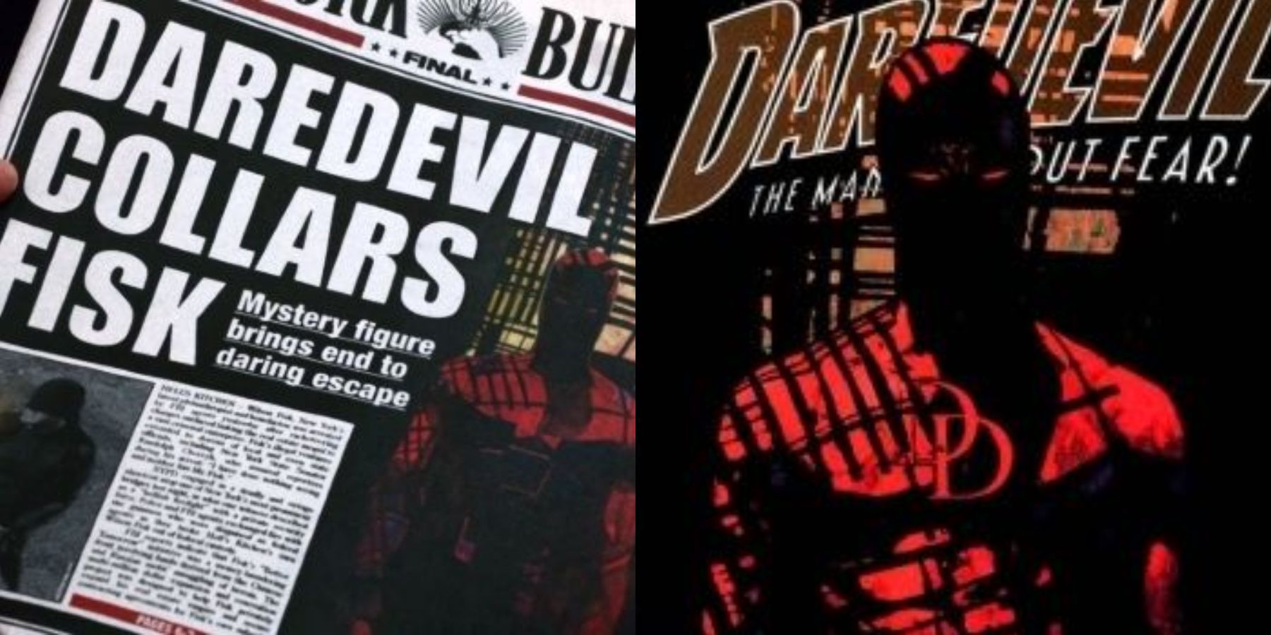 Alex Maleev's cover artwork for Daredevil, featured in the Netflix series