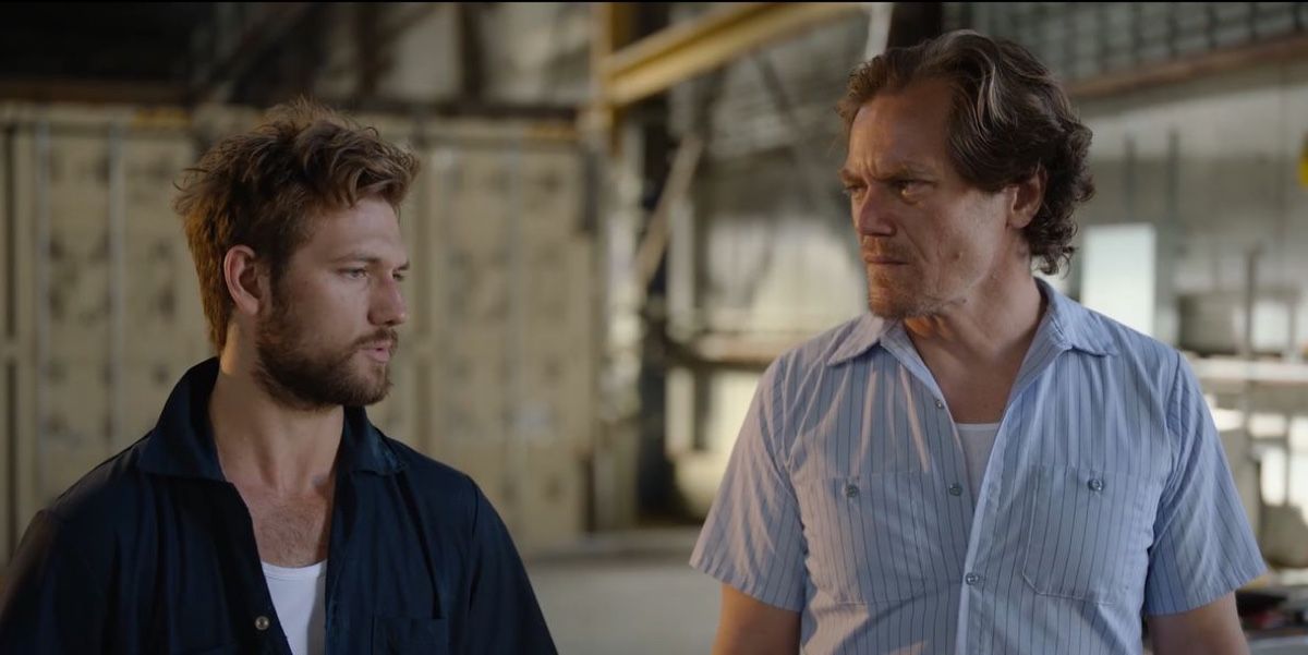 Alex Pettyfer and Michael Shannon in Echo Boomers