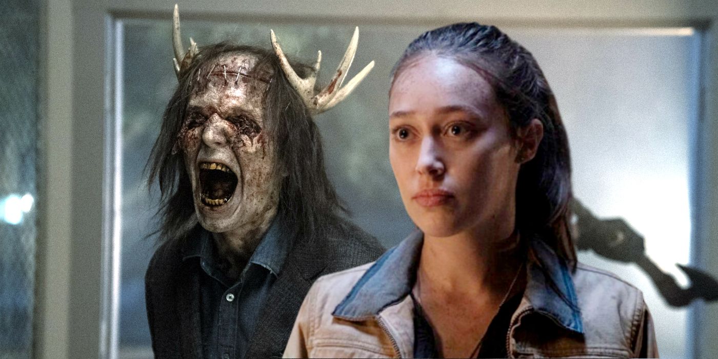 Alicia and Taxidermy Zombie in Fear the Walking Dead Season 6