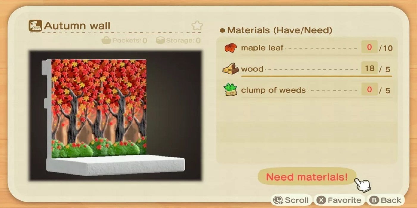 Animal Crossing Maple Leaf Event Autumn Wall