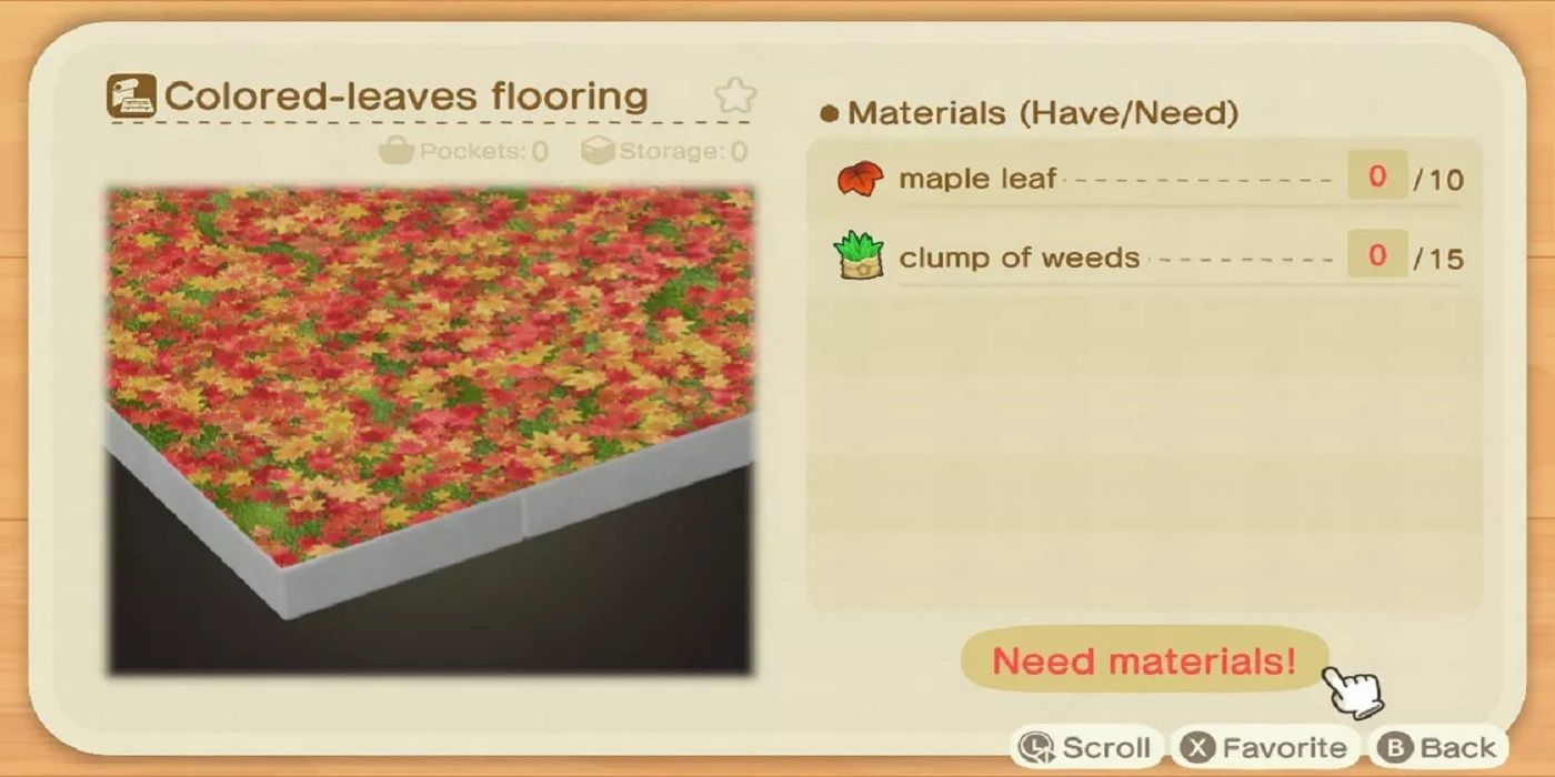 Animal Crossing Maple Leaf Event colored leaves flooring 