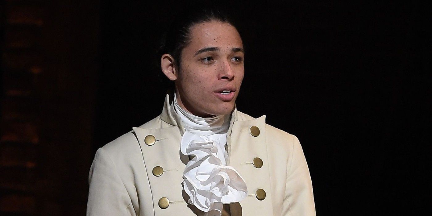 Anthony Ramos on stage in Hamilton