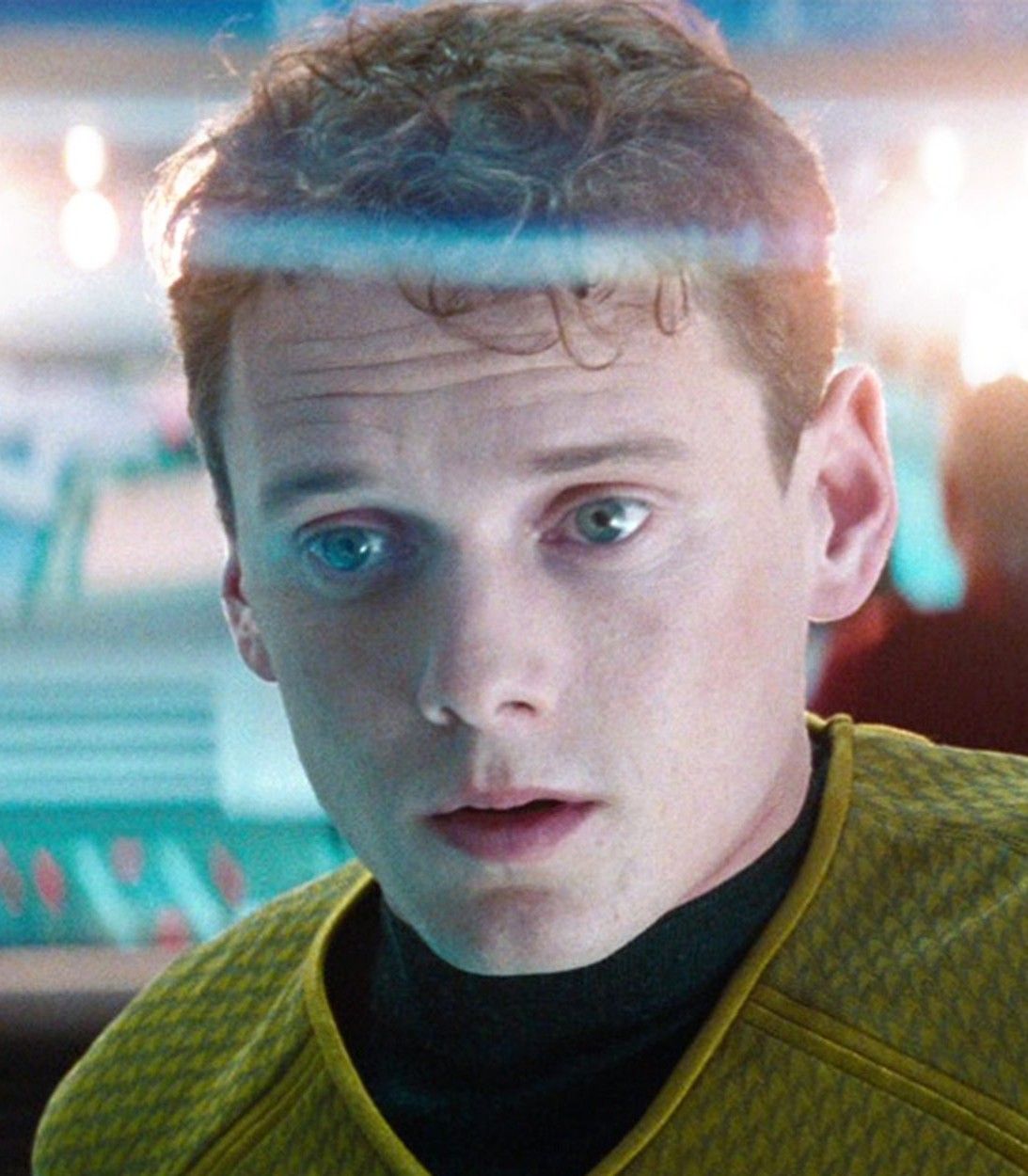 Anton Yelchin as Chekov in Star Trek Beyond vertical