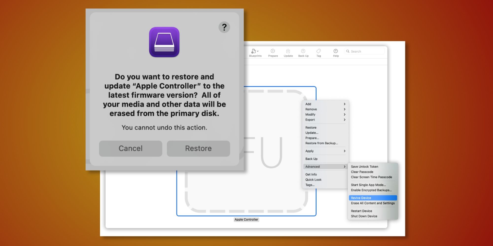 apple configurator restore mac