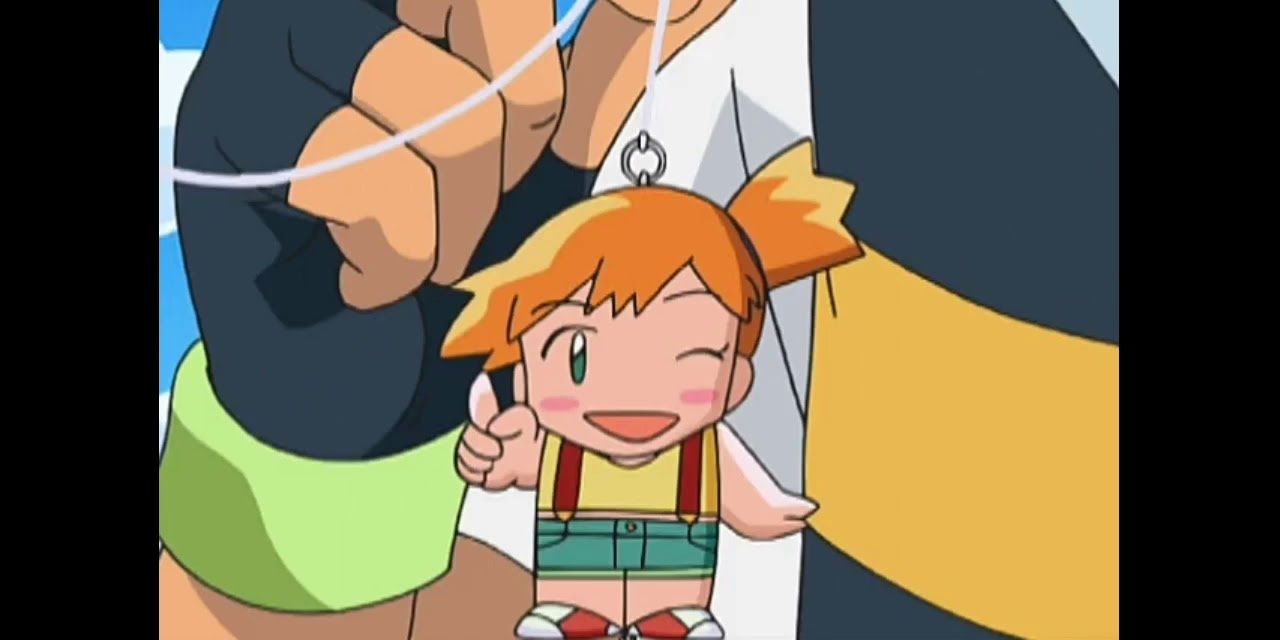 Ash Holds Up HIs Misty Lure