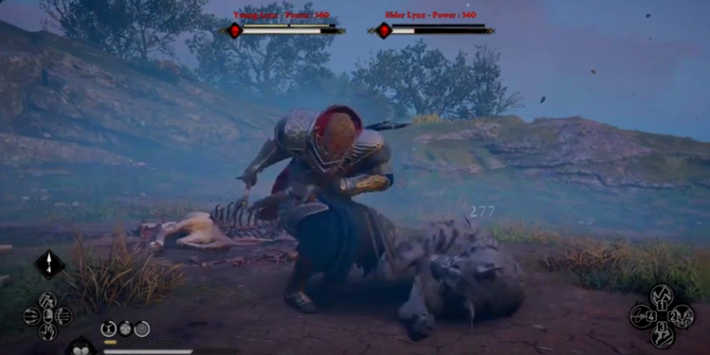 Eivor tackles a Legendary Wildcat of the Weald in Assassin's Creed: Valhalla