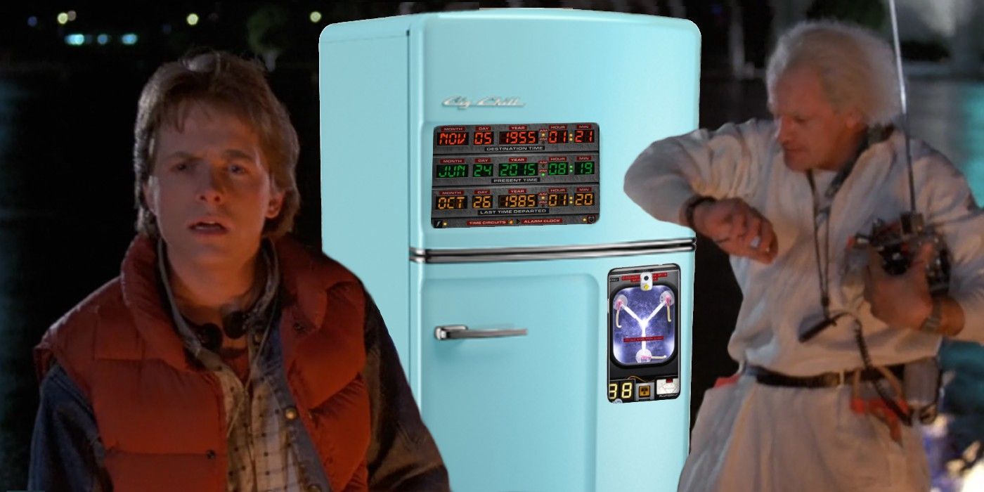 Back to the Future Fridge Marty McFly Doc Brown Michael J Fox