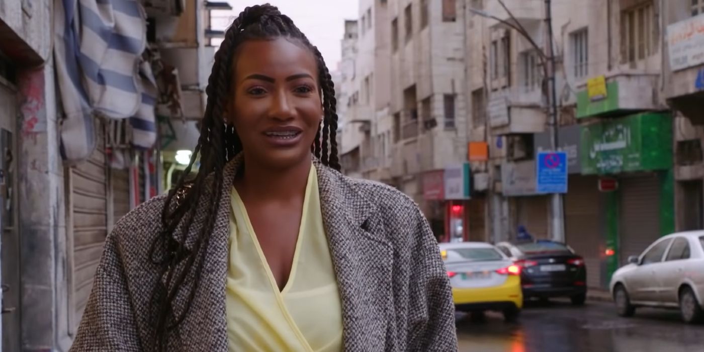 Brittany Banks 90 Day Fiance The Other Way in Jordan wearing blazer