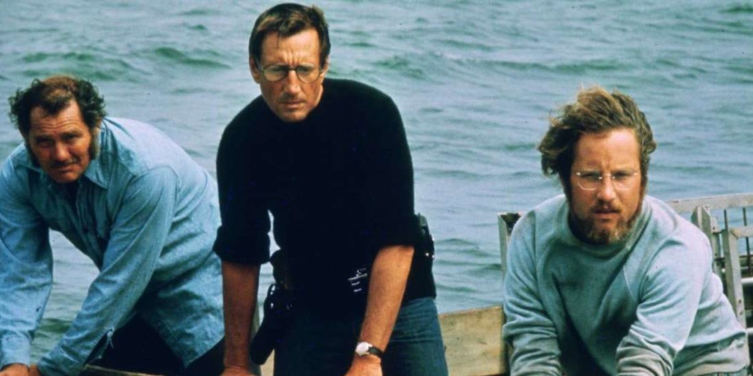 Brody, Quint, and Hooper on the ship in Jaws