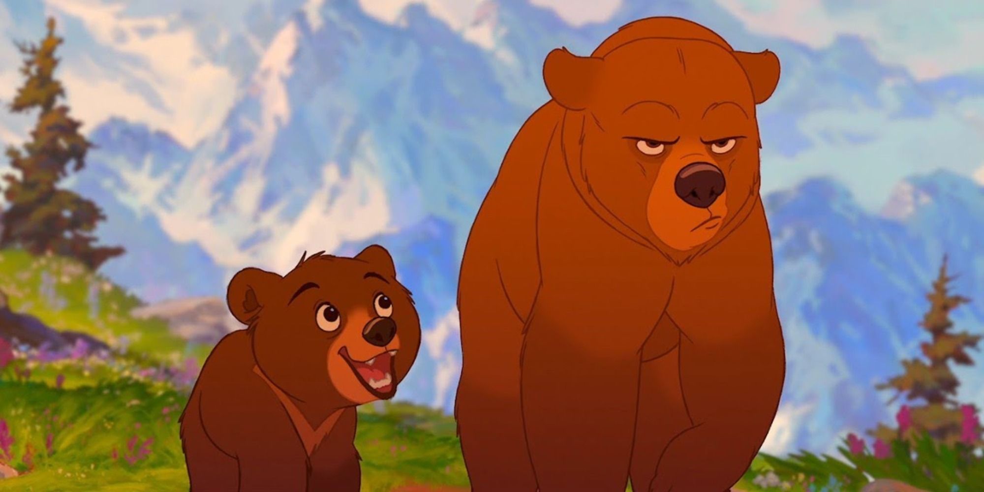 The bears are walking together in Brother Bear.