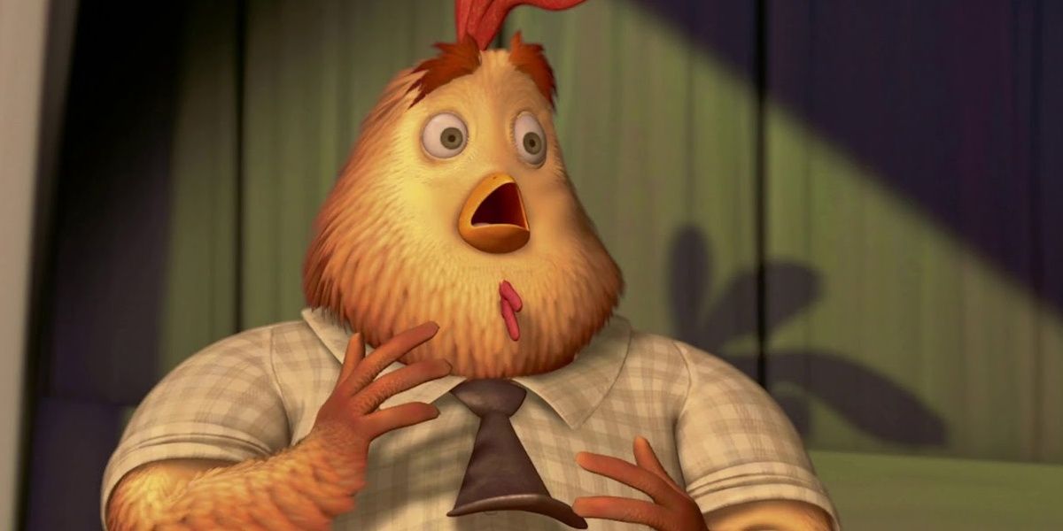 Buck Cluck looking shocked from Disney