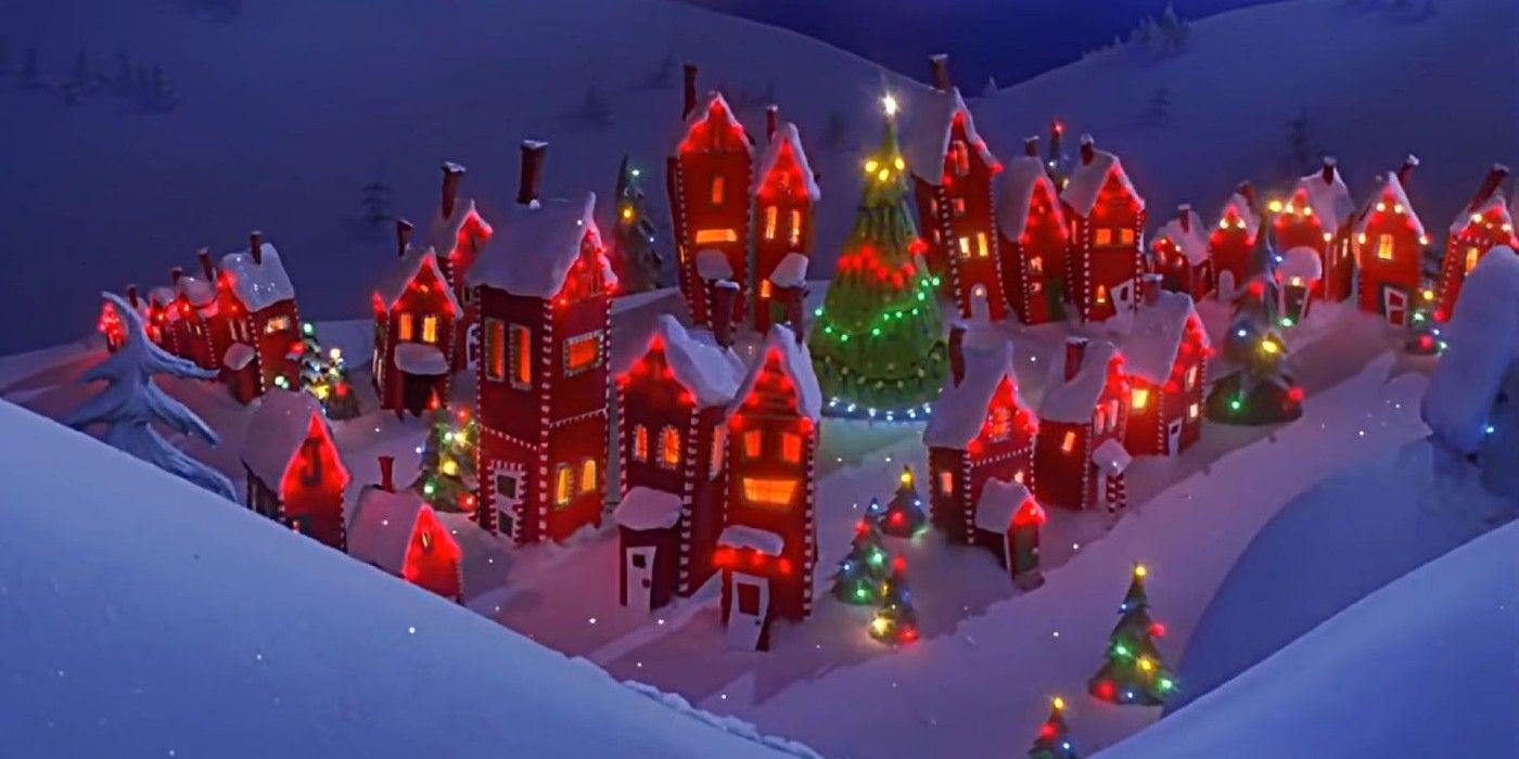Christmas Town hidden in the hills in The Nightmare Before Christmas