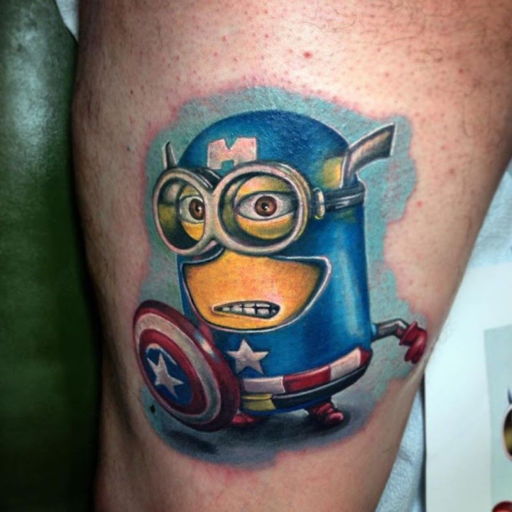 Captain America Tattoo by Derek Turcotte