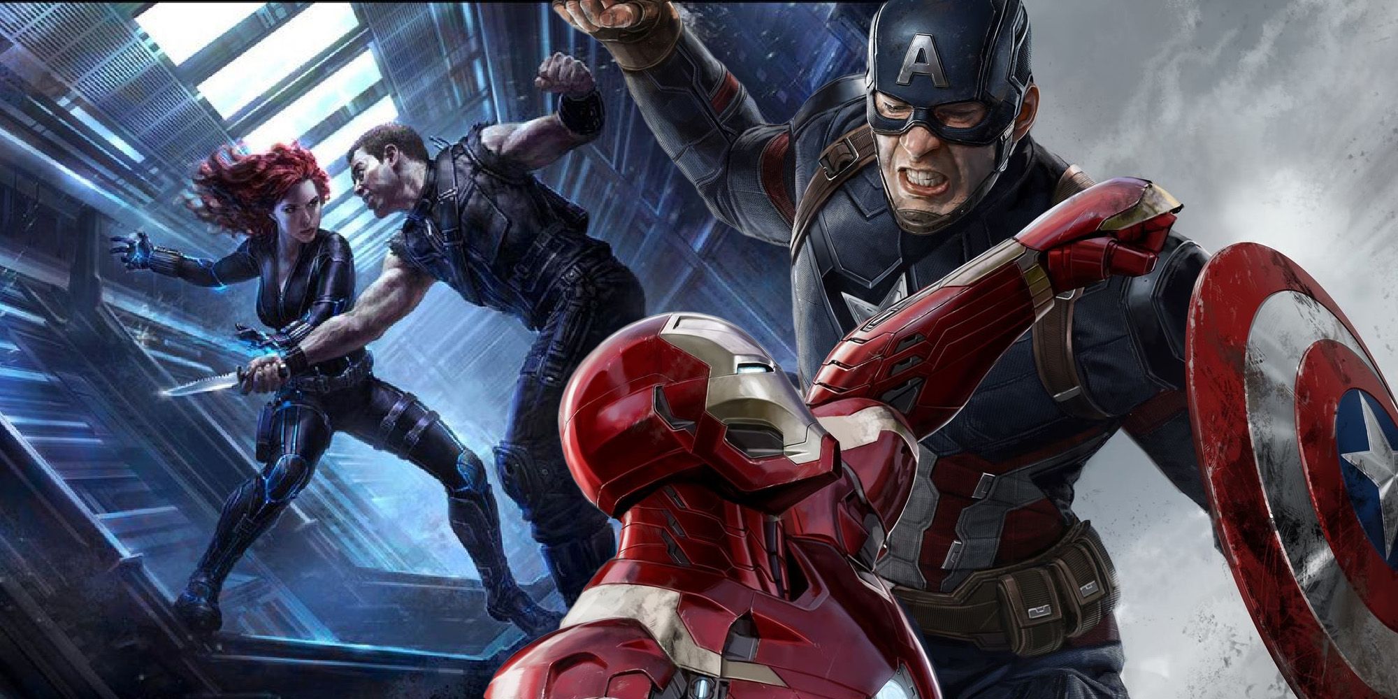 Captain america vs Iron man Black widow vs Hawkeye