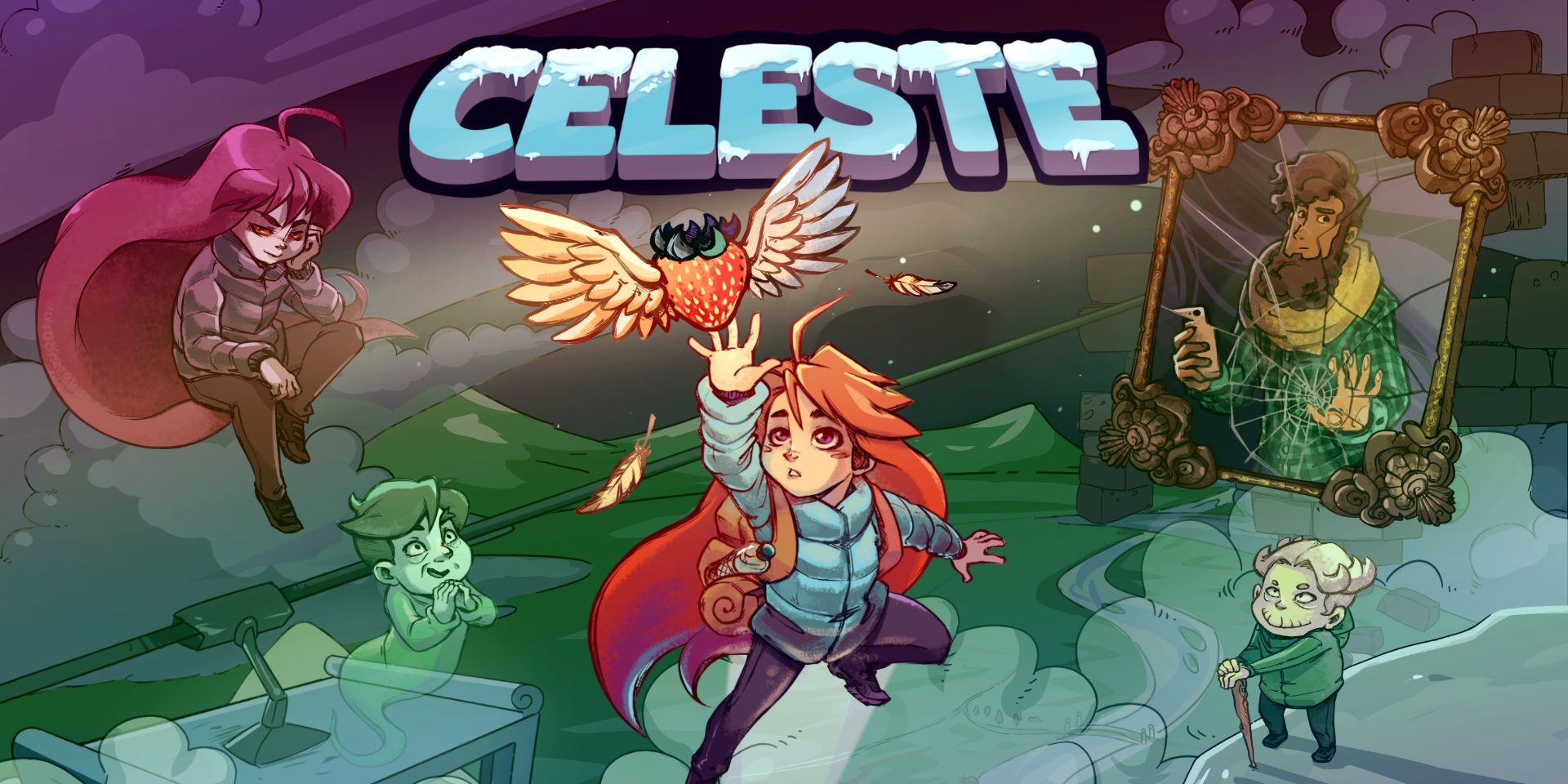 The title screen for platformer Celeste.