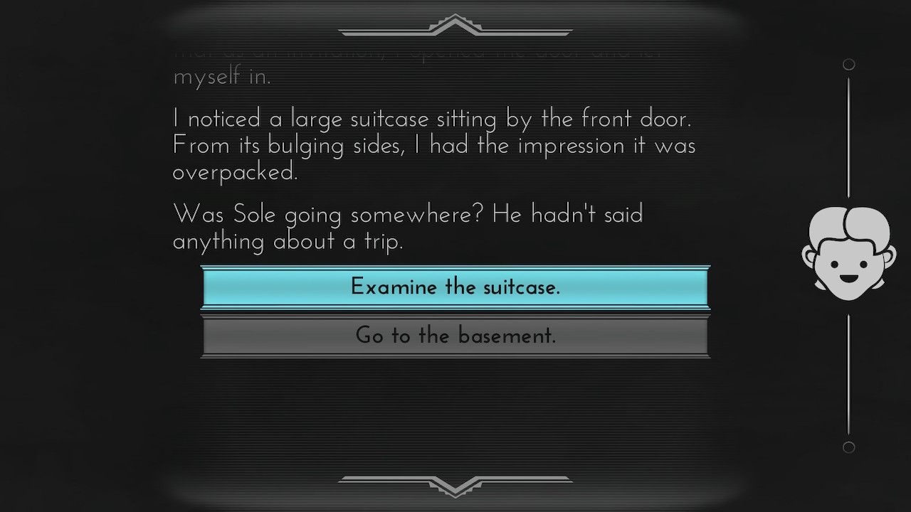 A screenshot showing how players make choices in Choices That Matter: And The Sun Went Out.
