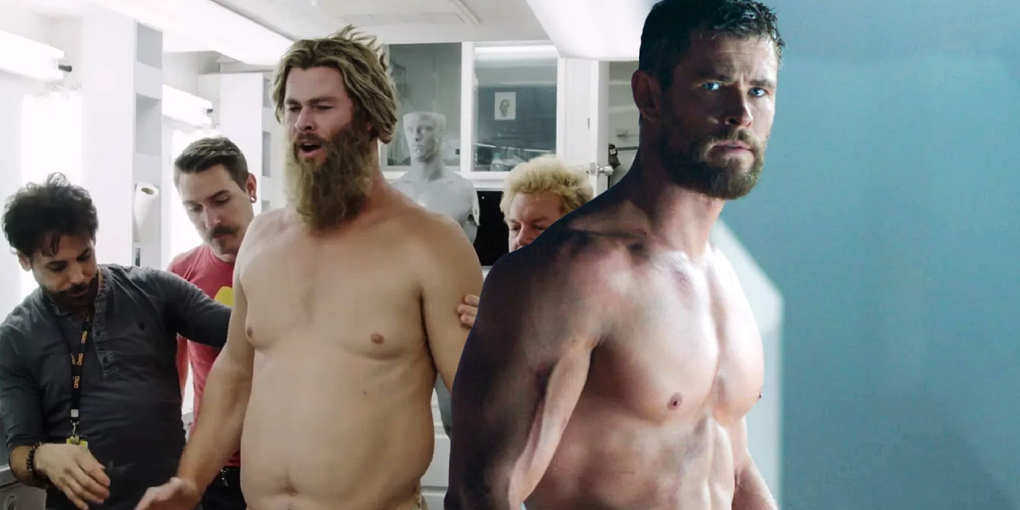 Chris Hemsworth Thor Avengers Endgame fat suit