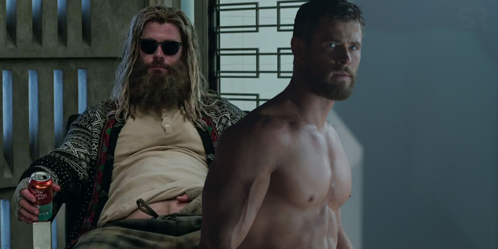 Chris hemsworth shirtless Thor Ragnarok Fat thor Avengers Endgame