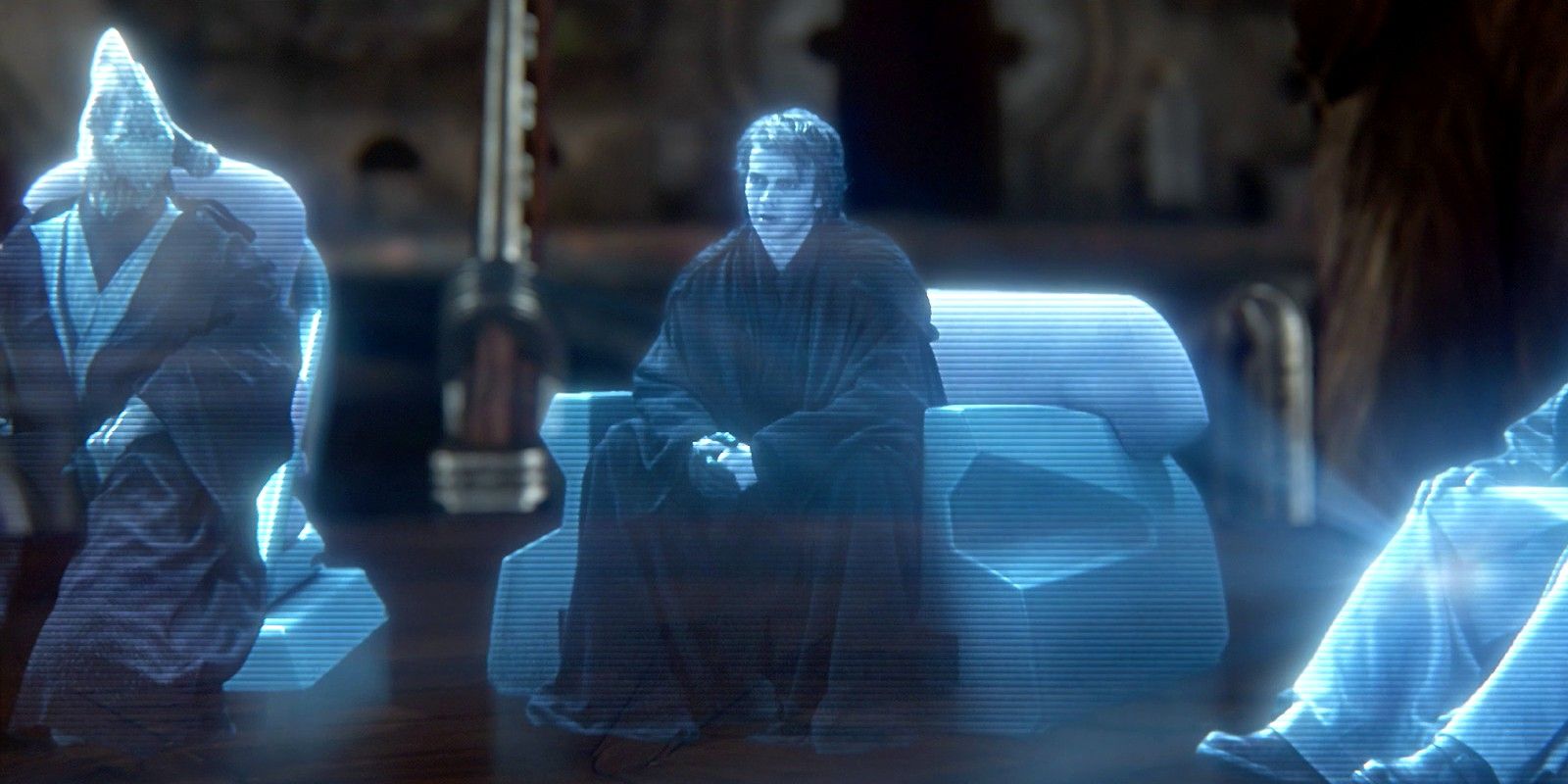 Coleman Kcaj and Hayden Christensen as Anakin Skywalker in Revenge of the Sith.