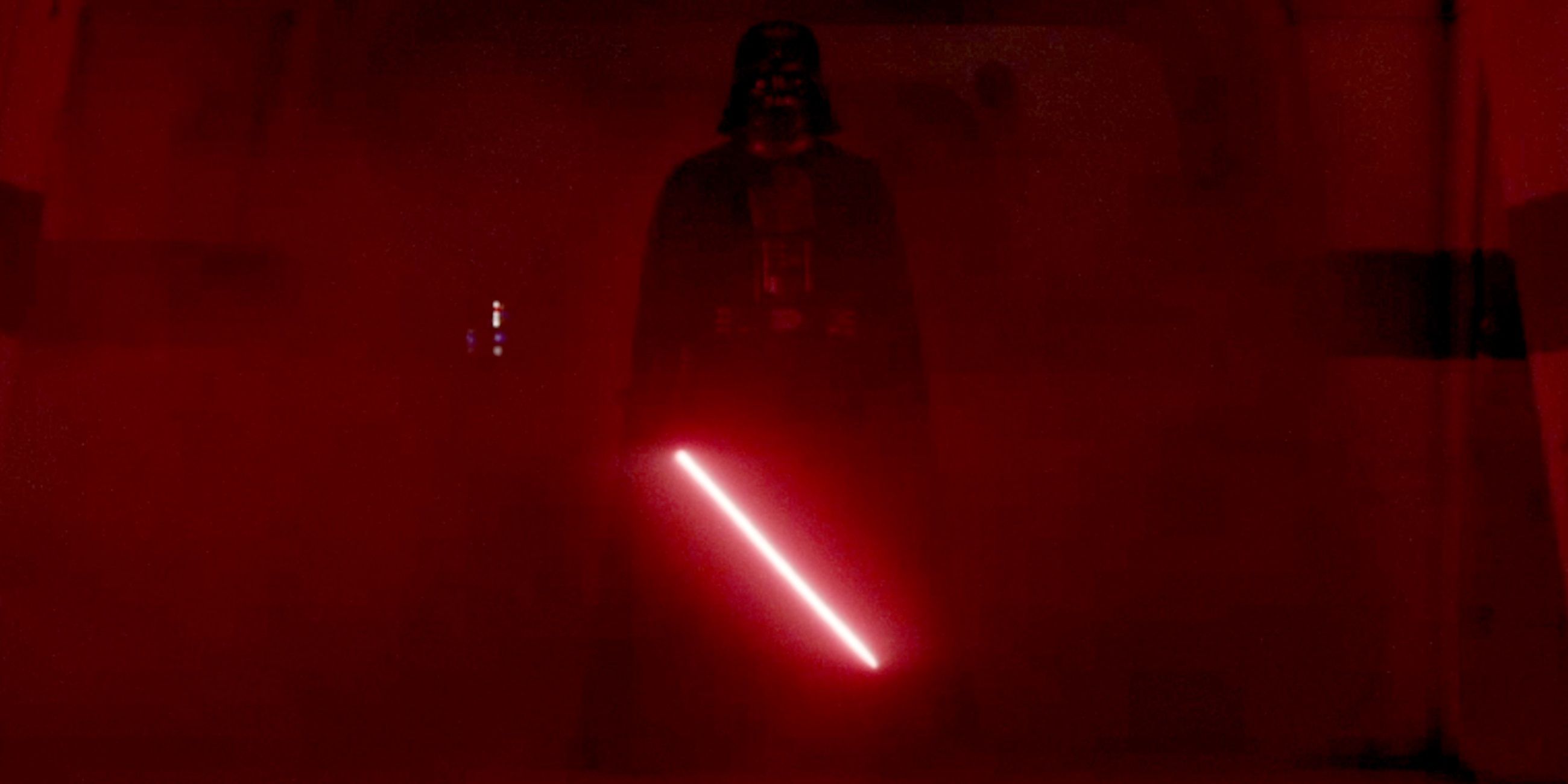 Darth Vader ambushes rebels at the end of Rogue One