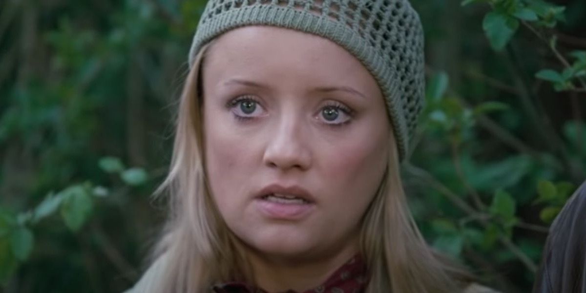 A close-up of Dianne looking serious in Shaun of the Dead