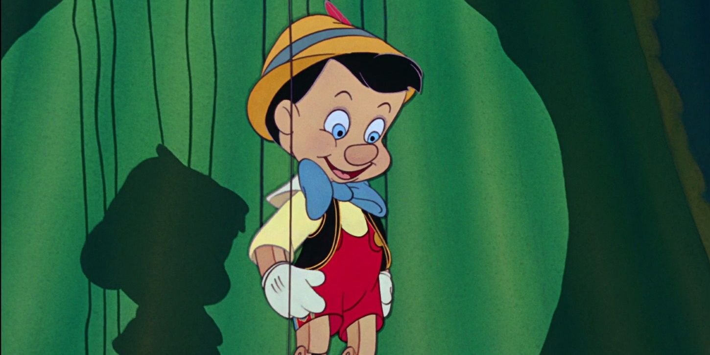 Pinocchio performing on stage in Disney's Pinnochio.