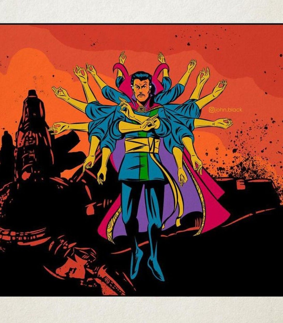 Doctor Strange Infinity War as classic Marvel comic vertical