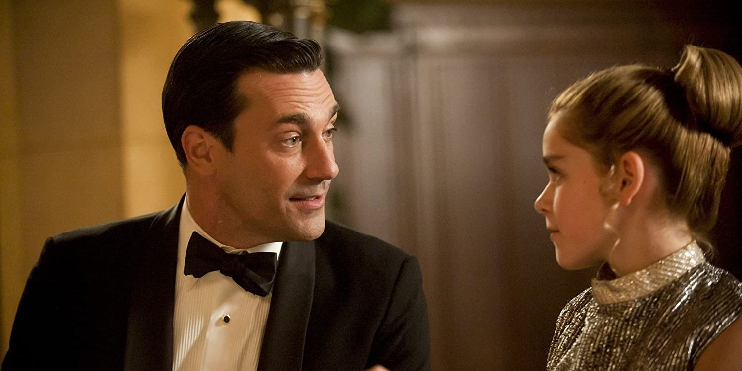 Don banters with his daughter Sally in Mad Men