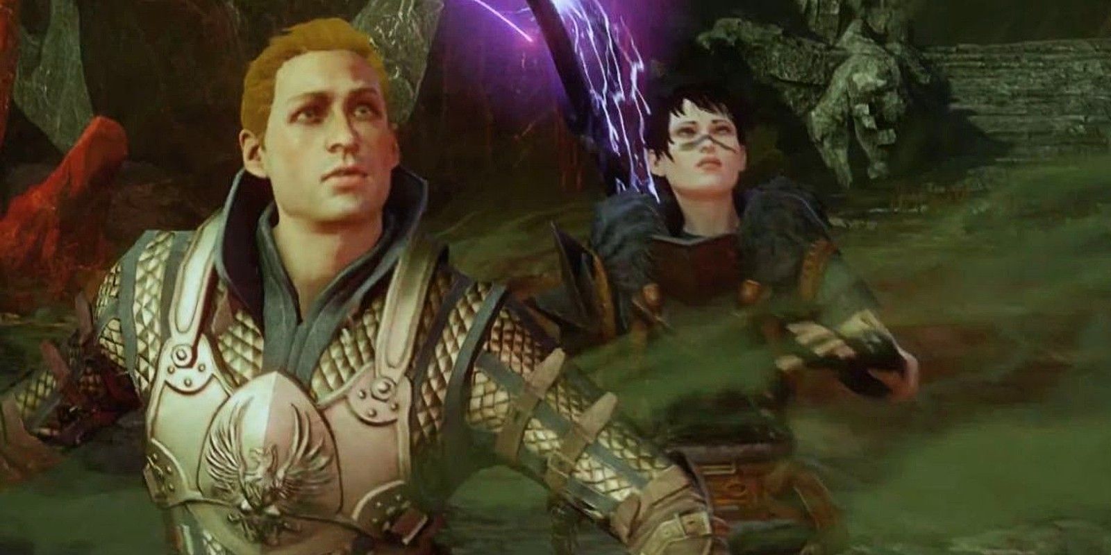 Alistair and female Hawke in the Fade during Here Lies the Abyss in Dragon Age: Inquisition