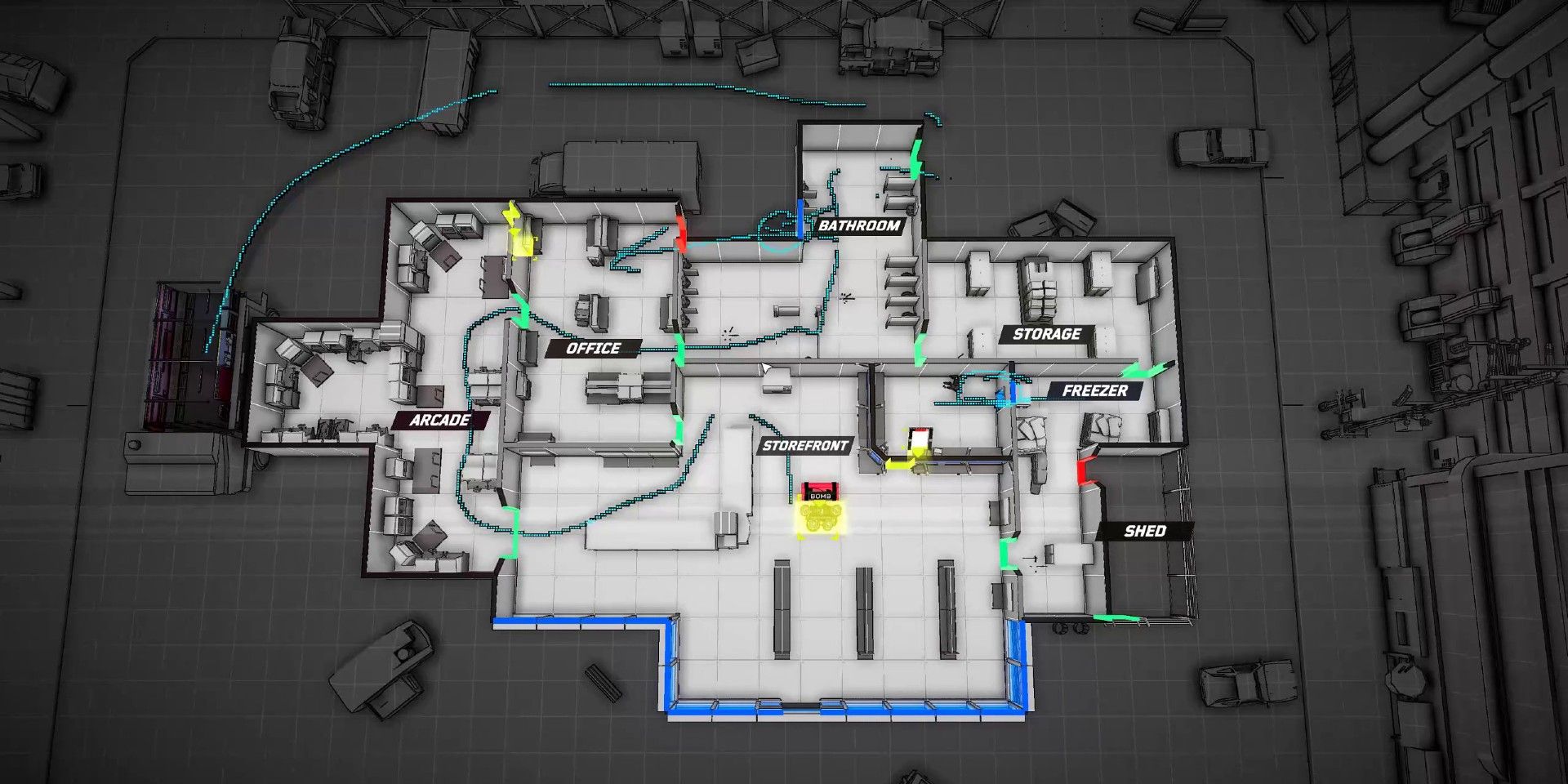 Screenshot of the Map in Due Process