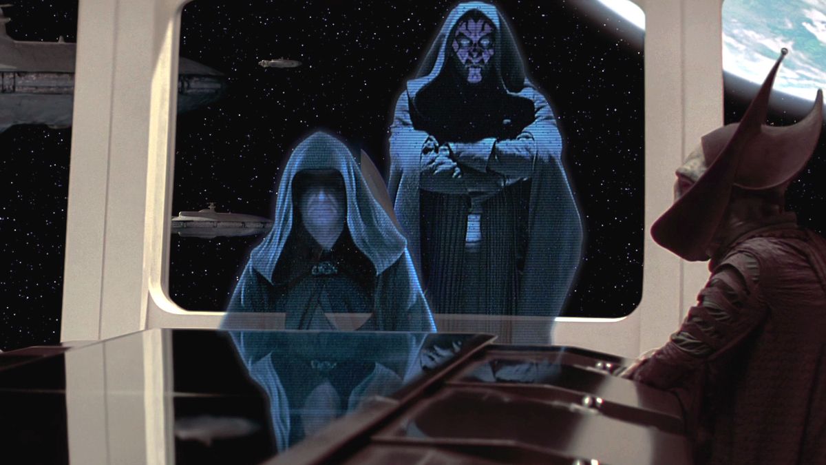 Emperor Palpatine and Darth Maul in Star Wars Episode I The Phantom Menace