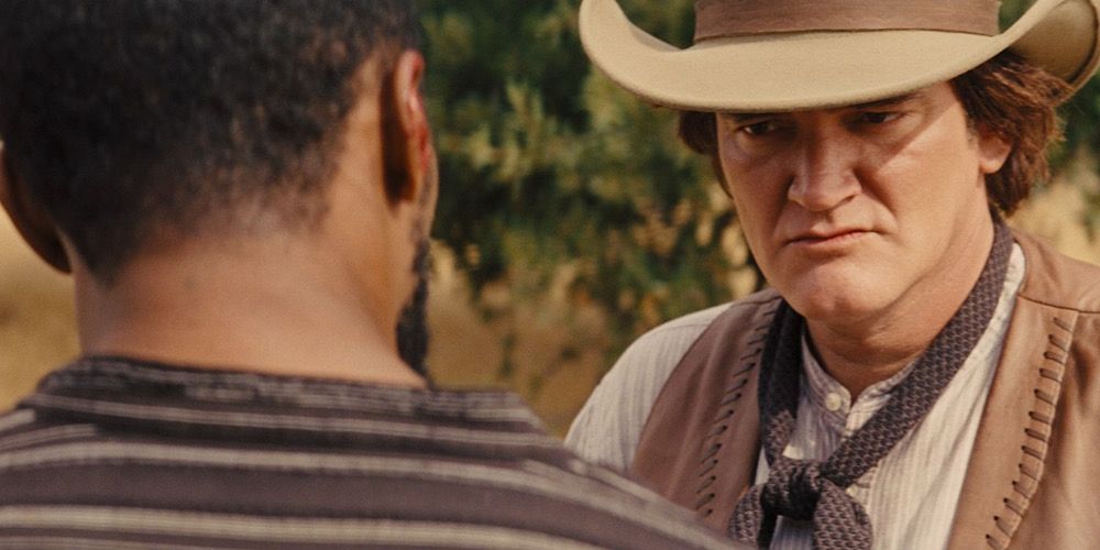 Quentin Tarantino makes a cameo appearance in Django Unchained